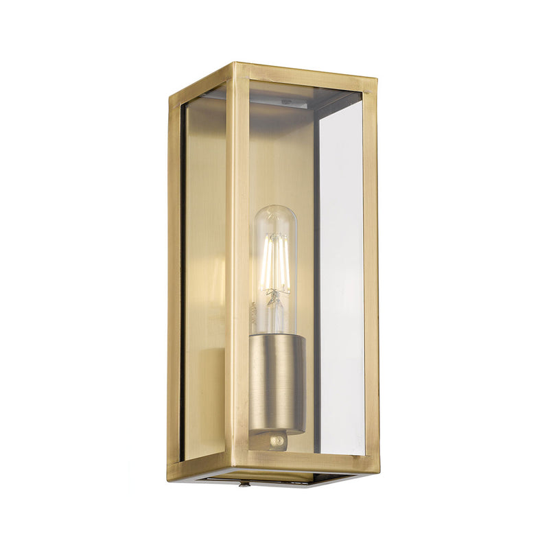 Telbix ARZANO 25CM EXTERIOR WALL LIGHT SOLID BRASS - Antique Brass