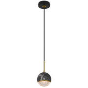 Telbix ONETA 1 PENDANT LIGHT - Black / Clear