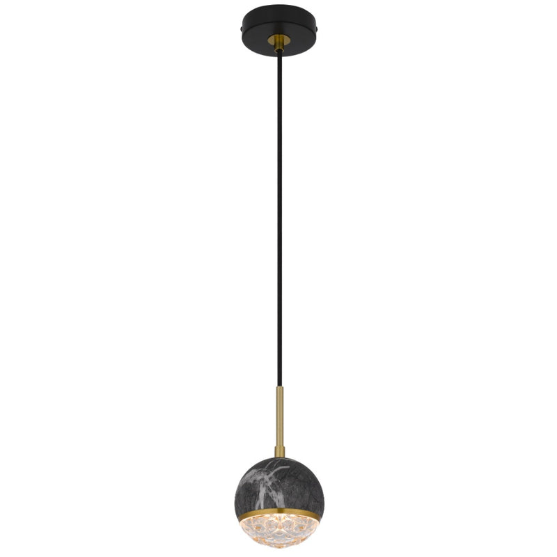 Telbix ONETA 1 PENDANT LIGHT - Black / Clear