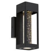 Telbix HOLLIS 25CM EXTERIOR LED WALL LIGHT - Black