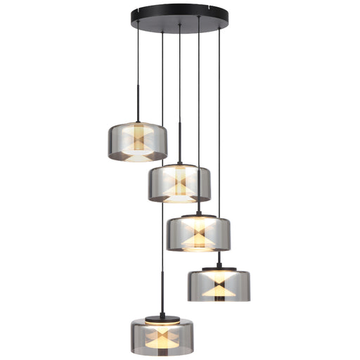 Telbix CEDRO 5 PENDANT LIGHT - Black