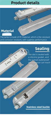 Flexon 36W 1200mm IP65 LED Twin Tri-Proof Batten Light 6500K DIY with 1.5 m AU Plug - Pack of 6 - image 5