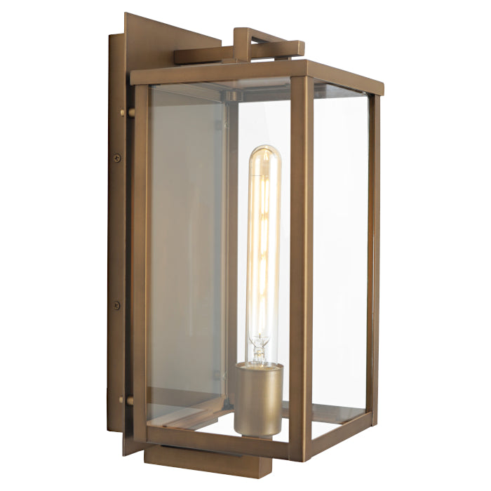 Cougar Lighting Lille 1LT Exterior Wall Light Aged Brass