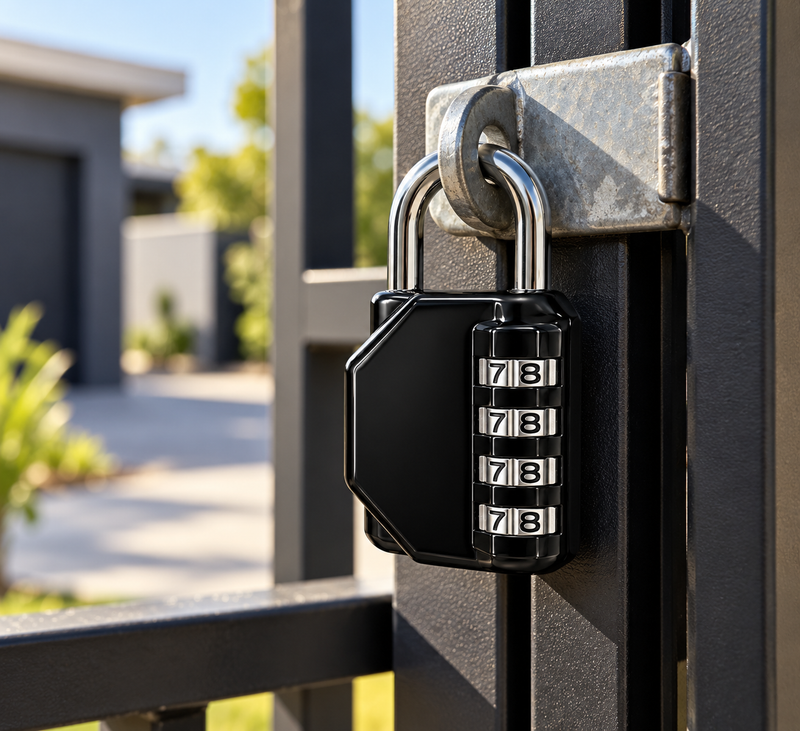 SBD Resettable 4-Digit Combination Padlock – Black