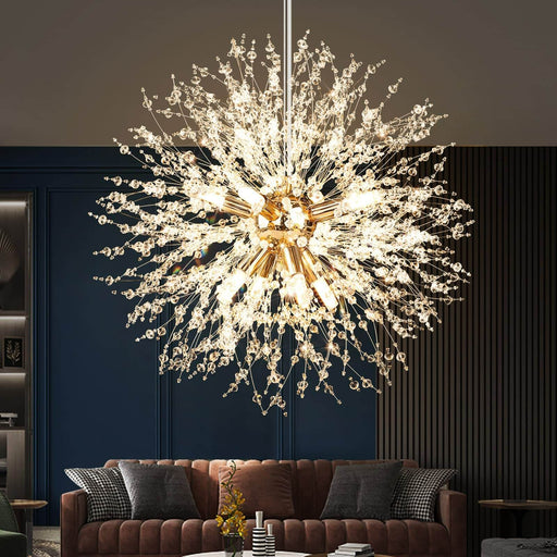 Crystal Firework Chandelier Flush Mount Dandelion Pendant Light CL-FWC