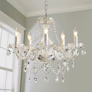 Vintage Crystal Chandelier Glass Castle Ceiling Pendant Light CL-CC