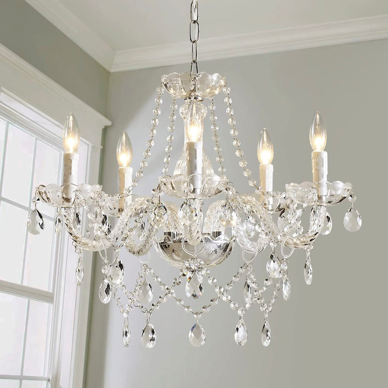 Vintage Crystal Chandelier Glass Castle Ceiling Pendant Light CL-CC