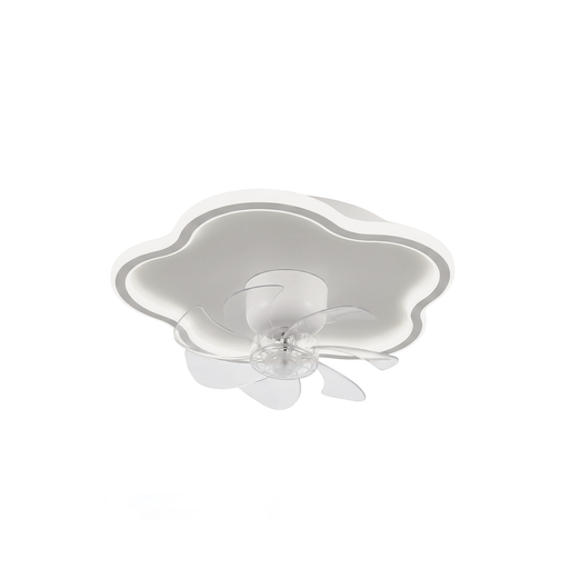 White 20" Ceiling Fan with Lights Remote Smart LED 6 Speeds Reversible Motor CF-YDCL