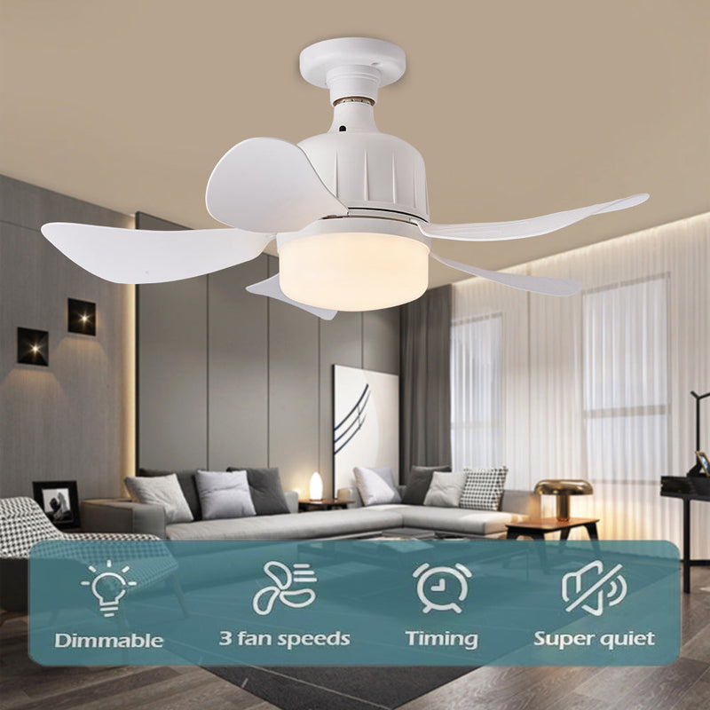 Quiet Socket Fan with Light 17" Ceiling 3-Color Dimmable LED CF-SFL5