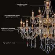 18 Lights Crystal Chandelier Large Ceiling Pendant Light CL-NCC18