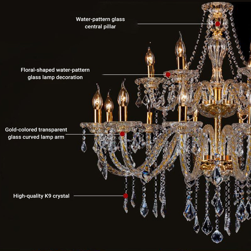8 Lights Crystal Chandelier Large Ceiling Pendant Light CL-NCC8