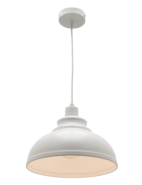 Cougar Lighting Risto 1LT Pendant White RIST1PWHT Cougar Lighting