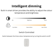 Fiora 36W Tri-Colour Dimmable Ceiling Oyster Light - image 4