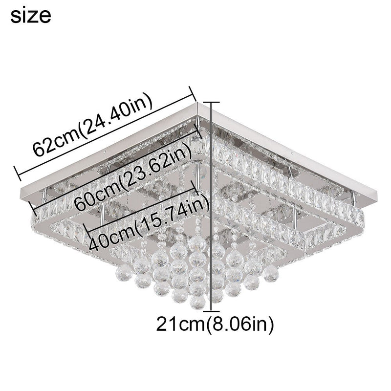 Mira 80W Tri-Colour Dimmable Crystal Chandelier – 62cm - image 8
